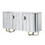 Marble Effect Top Mirrored 2 Door Sideboard