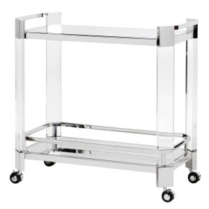 Mirrored Acrylic Bar Cart