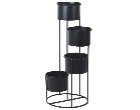 4 Tier Black Plant Stand