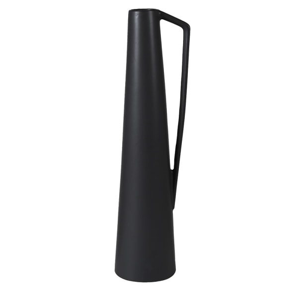 SLIM MATT BLACK BUD VASE WITH HANDLE SLIM MATT BLACK BUD VASE WITH HANDLE