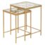 Set of 2 Gold Bamboo Side Tables