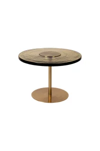 AMBER GLASS COFFEE TABLE