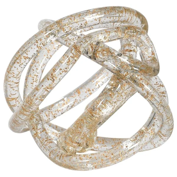 Gold Leaf Glass Knot Ornament