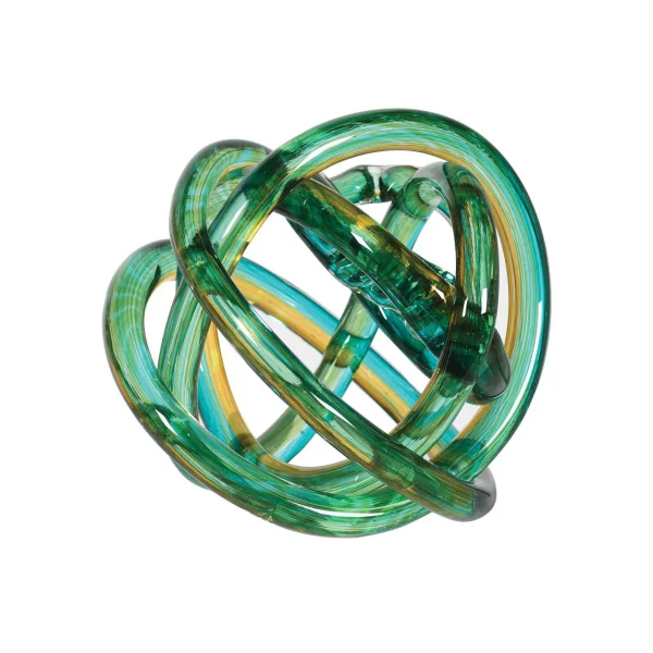 GRN & YELLOW KNOT ORNAMENT