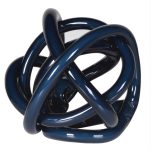 Hand Made Navy Blue Glass Knot Ornament