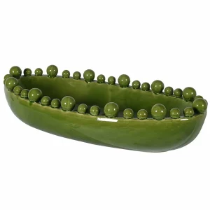 GREEN OVAL BOBBLE BOWL