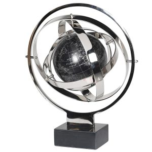 Nickel and Marble Armillary Ornament
