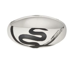 Black and Cream Ceramic Pot