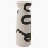 Black and Cream Abstract Candle Holder