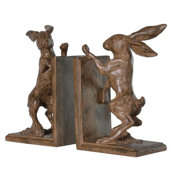 Boxing Hare Bookends Boxing Hare Bookends
