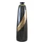 Tall Black with Gold Brushstroke Vase