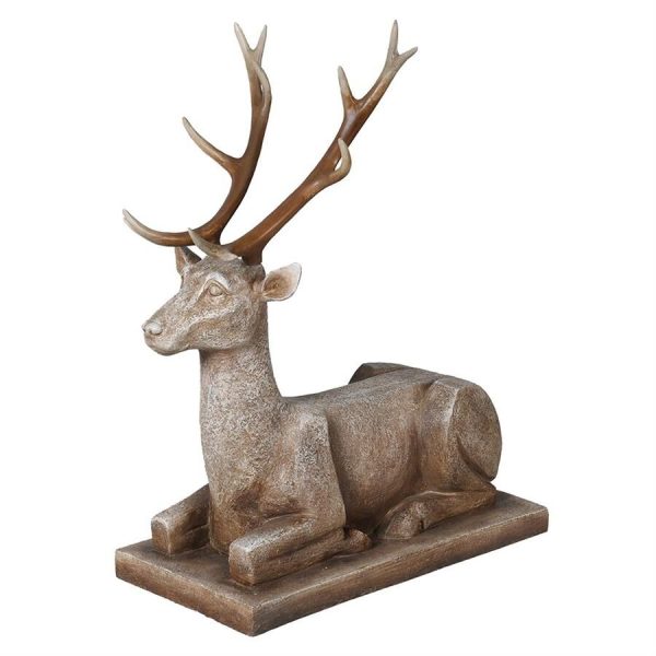 STONE EFF DEER ON STAND