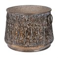 GLD TEXTURED ROUND PLANTER