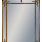 Large Gold French Mirror with Crest
