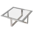 Bi-metal Steel and Glass Top Coffee Table
