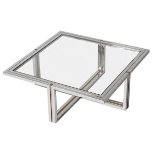 Bi-metal Steel and Glass Top Coffee Table