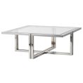 Bi-metal Steel and Glass Top Coffee Table