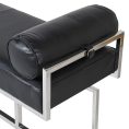 Hicks Black Leather Bench