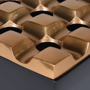 Antique Brass and Black Ashtray