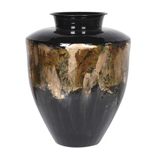 Exuberance Golden Vase Dimensions: H:450 Dia:360 mm. Mouth: Dia:180 mm.