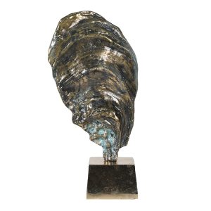 Benin Faux Bronze Sculpture on Base Dimensions: H: 520 Dia: 200 mm