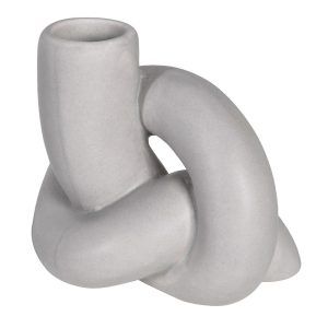 Grey Knot Candle Holder Dimensions: H: 90 W: 95 D: 70 mm.