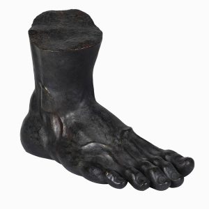 Black Faux Marble Hercules Right Foot Dimensions: H:400 W:500 D:210 mm.