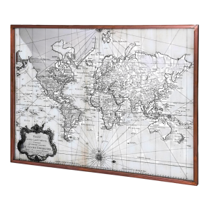 Vintage Framed Map Dimensions: H: 870 W: 1170 mm