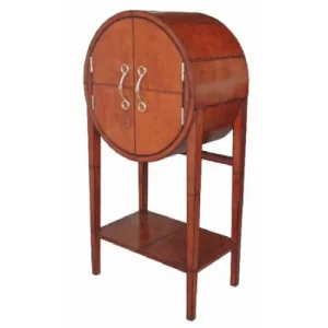 Handcrafted Round Bar - Cognac D: 72 x 46 x 149